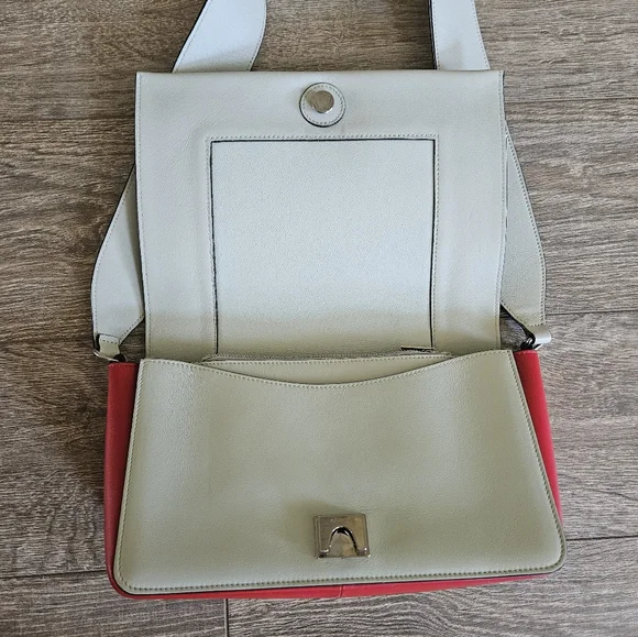 Celine Medium Frame Bag Red & Jade Green Calfskin Leather Fall 2017 Phoebe Philo